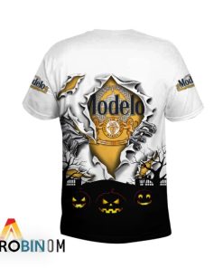 Scary Night Halloween Modelo Beer 3D All Over Printed T-Shirt