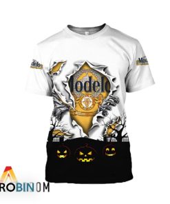 Scary Night Halloween Modelo Beer 3D All Over Printed T-Shirt