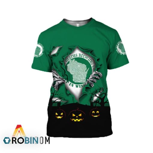 Scary Night Halloween New Glarus Brewing 3D All Over Printed T-Shirt