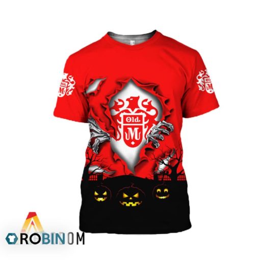 Scary Night Halloween Old Milwaukee 3D All Over Printed T-Shirt