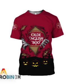 Scary Night Halloween Olde English 800 Beer 3D All Over Printed T-Shirt