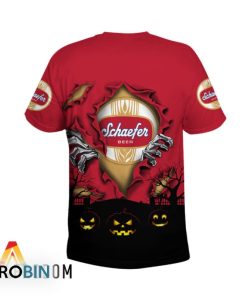 Scary Night Halloween Schaefer Beer 3D All Over Printed T-Shirt