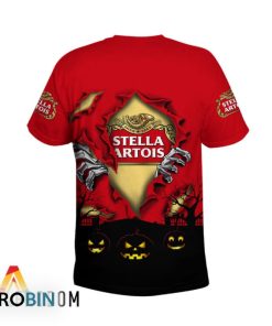 Scary Night Halloween Stella Artois Beer 3D All Over Printed T-Shirt