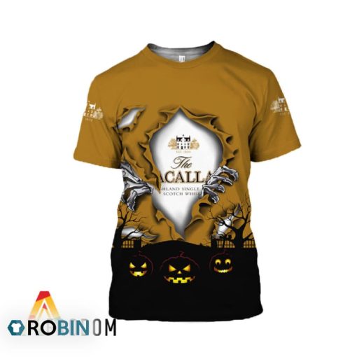 Scary Night Halloween The Macallan 3D All Over Printed T-Shirt