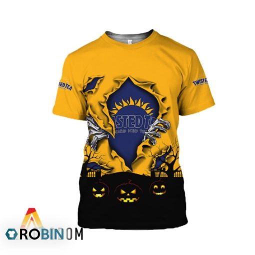 Scary Night Halloween Twisted Tea 3D All Over Printed T-Shirt