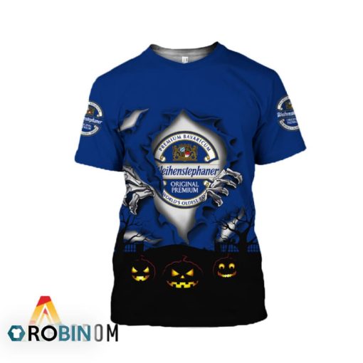 Scary Night Halloween Weihenstephaner Beer 3D All Over Printed T-Shirt
