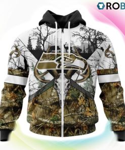 Seattle seahawks Deer Hunting Camo Style 3D Hoodie, Seahawks Fan Shirt for Sale
