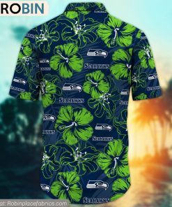 Seattle Seahawks Hibiscus Tropical Pattern NFL Hawaiian Shirt Seattle Seahawks Hibiscus Tropical Pattern NFL Hawaiian Shirt