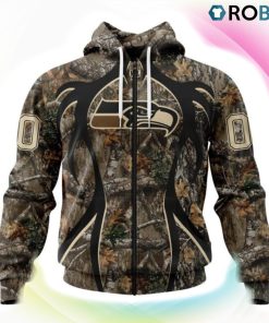 Seattle seahawks Hunting Camo Style 3D Hoodie, Seattle Seahawks Team Gifts Seattle seahawks Hunting Camo Style 3D Hoodie, Seattle Seahawks Team Gifts