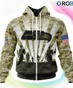Seattle seahawks NFL Salute To Service 3D Hoodie, Seattle Seahawks Shirt