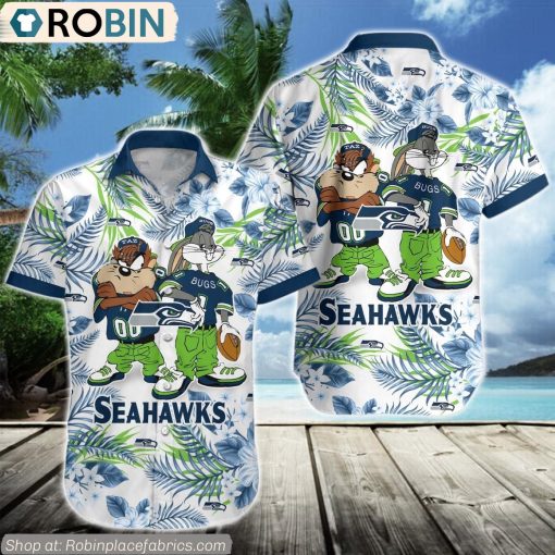 Seattle Seahawks Taz And Bugs NFL Teams Hawaiian Shirt