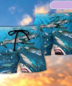 Shark That Hunt in Packs Beach Short, Gift for Holiday Summer Shark That Hunt in Packs Beach Short, Gift for Holiday Summer