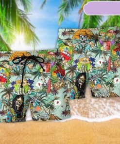 Skull Chill Out Summer Beach Tropical Beach Short, Gift for Holiday Summer Skull Chill Out Summer Beach Tropical Beach Short, Gift for Holiday Summer