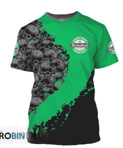 Skull Heineken 3D All Over Printed T-Shirt