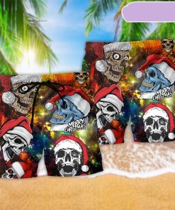 Skull Love Christmas Happier Beach Short, Gift for Holiday Summer Skull Love Christmas Happier Beach Short, Gift for Holiday Summer