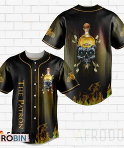 Skull With The Patrón Baseball Jersey Shirt Style