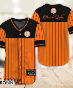Sleek Black Vertical Striped Busch Latte Baseball Jersey Shirt Style Sleek Black Vertical Striped Busch Latte Baseball Jersey Shirt Style