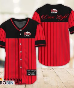 Sleek Black Vertical Striped Coors Light Baseball Jersey Shirt Style
