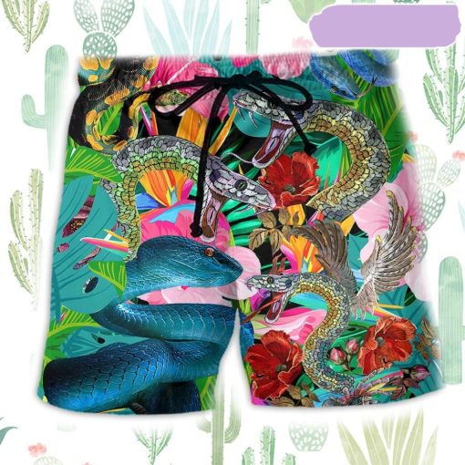 Snake Be Careful Its Season Beach Short, Gift for Holiday Summer