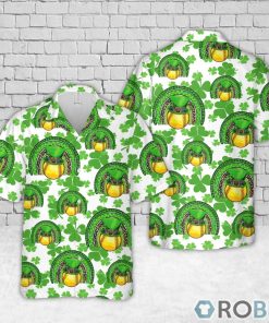 Softball Shamrock St Patrick’s Day Hawaiian Shirt