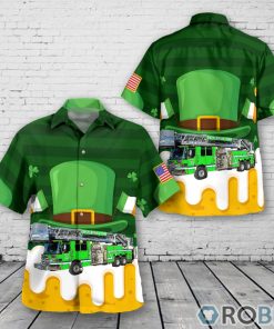 St. Charles, Missouri, Cottleville Fire Protection District St Patrick’s Day Hawaiian Shirt
