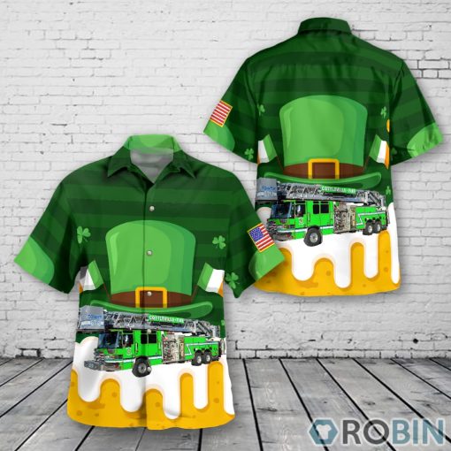 St. Charles, Missouri, Cottleville Fire Protection District St Patrick’s Day Hawaiian Shirt