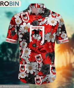St. George Illawarra Dragons Hawaiian Shirt NRL Teams St. George Illawarra Dragons Hawaiian Shirt NRL Teams
