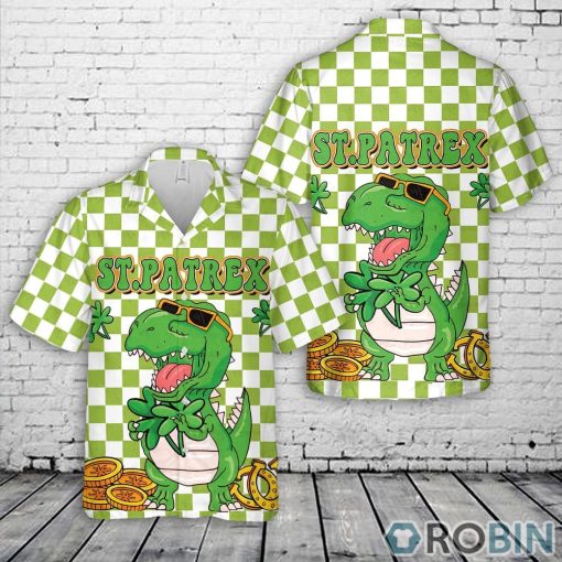 St Patrex Funny St. Patrick’s Day Hawaiian Shirt