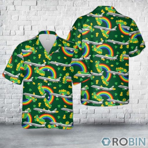 St. Patrick’s Day, Aer Lingus Retrojet St Colman Airbus A320-214 EI-DVM Hawaiian Shirt