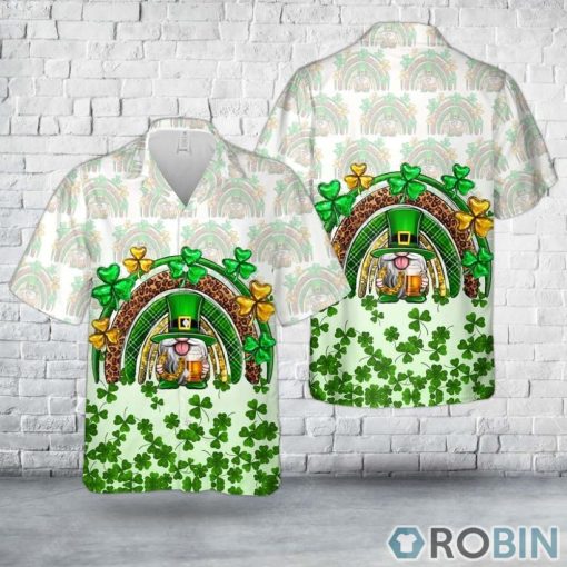 St. Patrick’s Day gnome rainbow Hawaiian Shirt