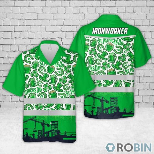 St Patrick’s Day Ironworker Hawaiian Shirt