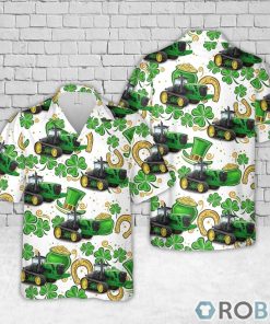 St Patrick’s Day John Deere Tracked Tractor (9630T) Hawaiian Shirt