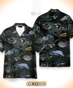 Star Trek Space Ships Hawaiian Shirt
