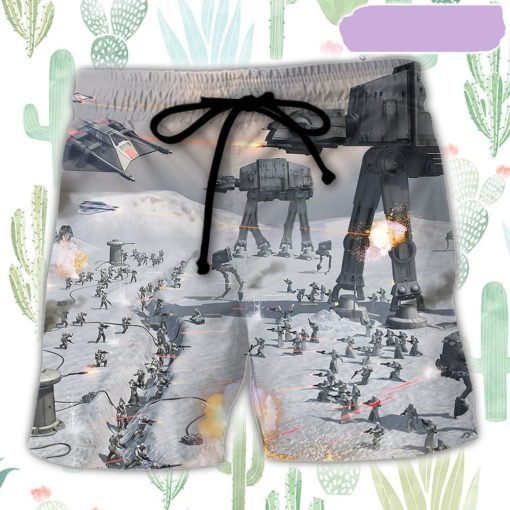 Star Wars Battle Of Hoth AT-AT Beach Short, Gift for Holiday Summer