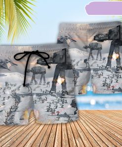 Star Wars Battle Of Hoth AT-AT Beach Short, Gift for Holiday Summer