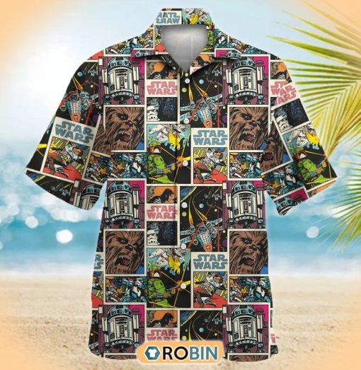 Star Wars Comic 80s Pattern Hawaiian Shirt