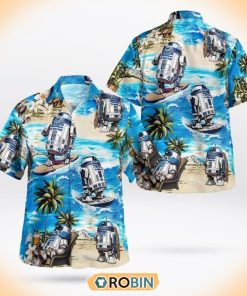 Star Wars R2D2 Surfing Beach Hawaiian Shirt Star Wars R2D2 Surfing Beach Hawaiian Shirt