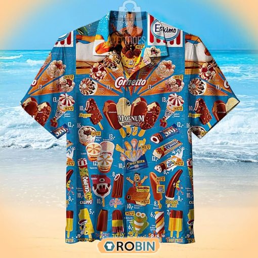 Summer Ice- cream Pattern Hawaiian Shirt