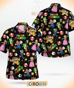 Summer Super Mario Characters Pattern Hawaiian Shirt