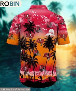 Tampa Bay Buccaneers Aloha Palm Tree Hawaiian Shirt Tampa Bay Buccaneers Aloha Palm Tree Hawaiian Shirt