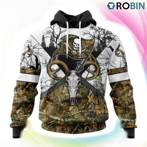 Tampa Bay Buccaneers Deer Hunting Camo Style 3D Hoodie, Tampa Bay Buccaneers Unique Gifts