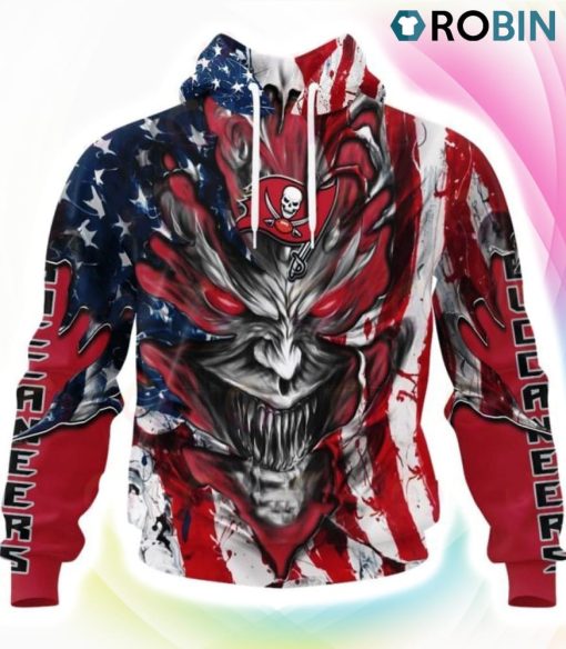 Tampa Bay Buccaneers Demon Face Design 3D Hoodie, Buccaneers Team Gifts