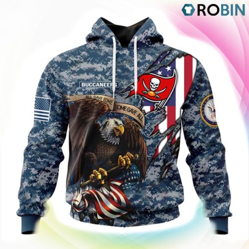Tampa Bay Buccaneers NFL Honor US Navy Veterans 3D Hoodie, Buccaneers Merchandise