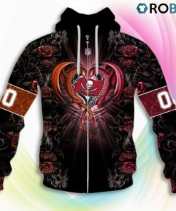 Tampa Bay Buccaneers NFL Rose Dragon 3D Hoodie, Tampa Bay Buccaneers Merchandise