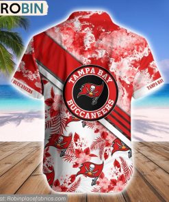 Tampa Bay Buccaneers Watercolor Pattern Hibiscus Hawaiian Shirt