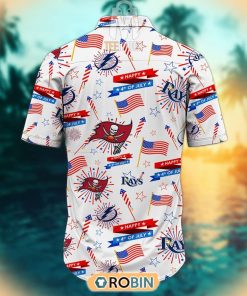 Tampa Sport Teams Happy 4th Of July Rays Buccaneers Lightning Hawaiian Shirt Tampa Sport Teams Happy 4th Of July Rays Buccaneers Lightning Hawaiian Shirt