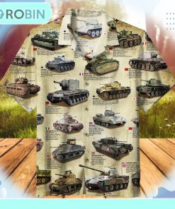 Tanks of WWII Unisex Hawaiian Shirt
