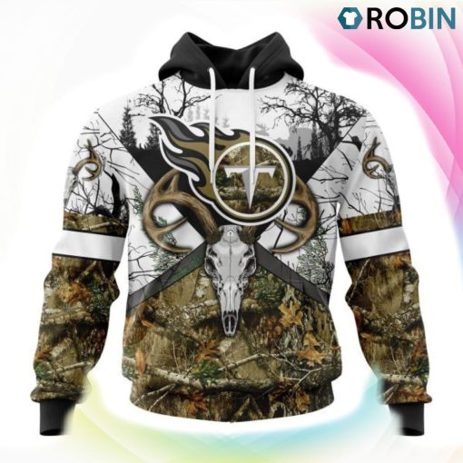 Tennessee Titans Deer Hunting Camo Style 3D Hoodie, Tennessee Titans Gifts for Fans