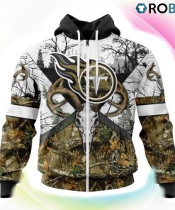 Tennessee Titans Deer Hunting Camo Style 3D Hoodie, Tennessee Titans Gifts for Fans
