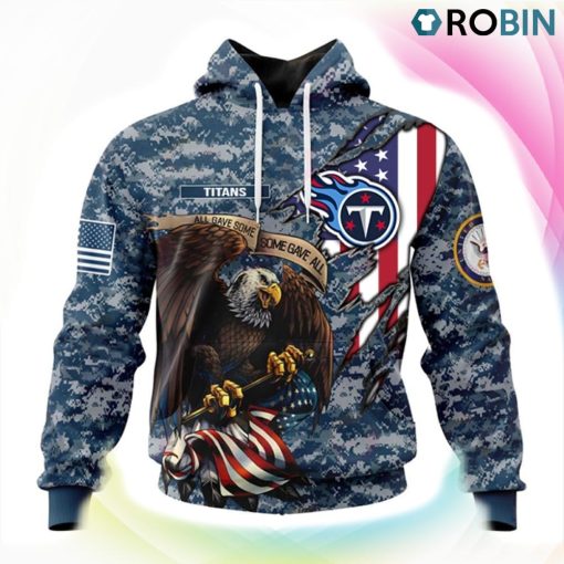 Tennessee Titans NFL Honor US Navy Veterans 3D Hoodie, Tennessee Titans Team Gifts
